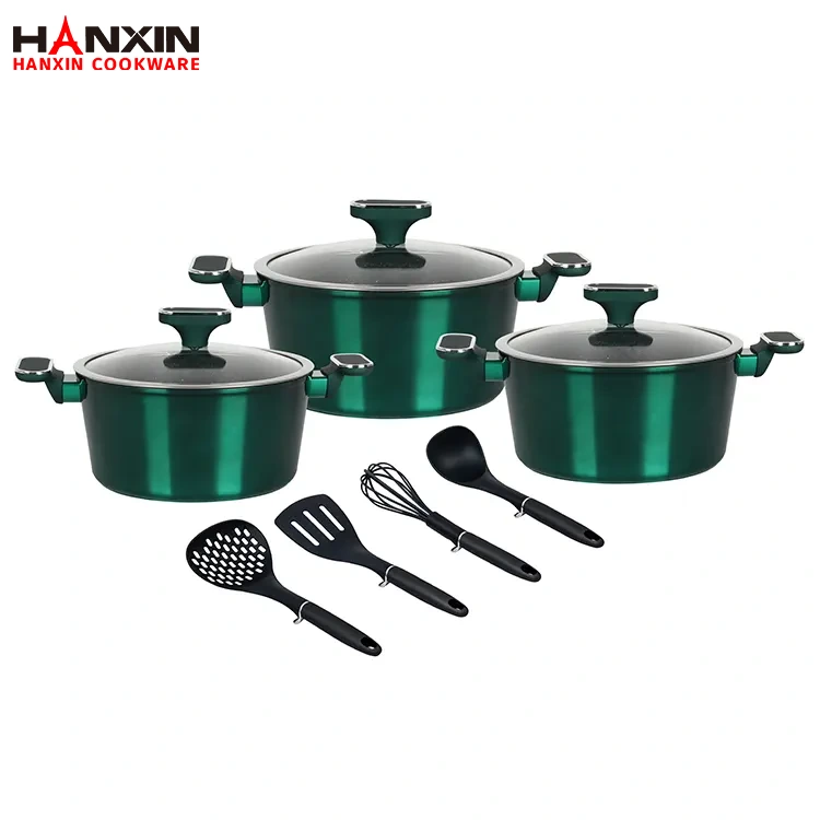 Conjunto de panelas com fundo de indução antiaderente de alumínio